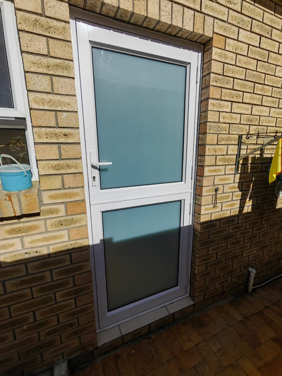 White Aluminium Service Door